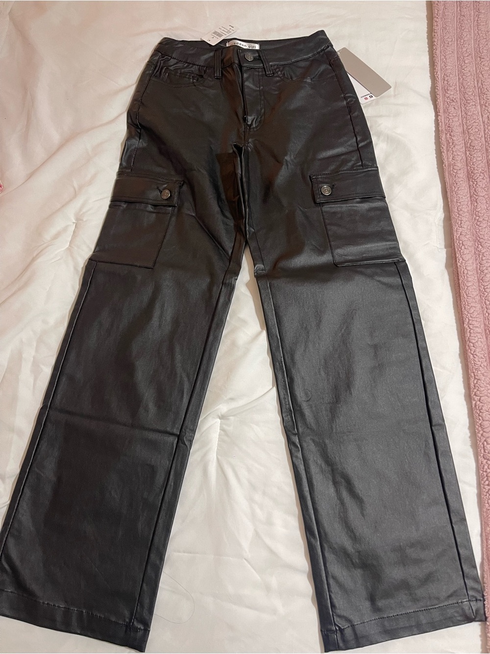 NWT Leather Cargo Pants